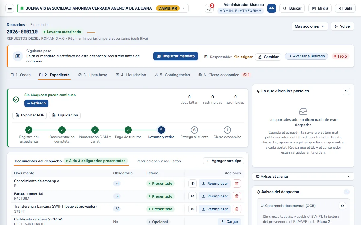 Manifex — Expediente y documentos