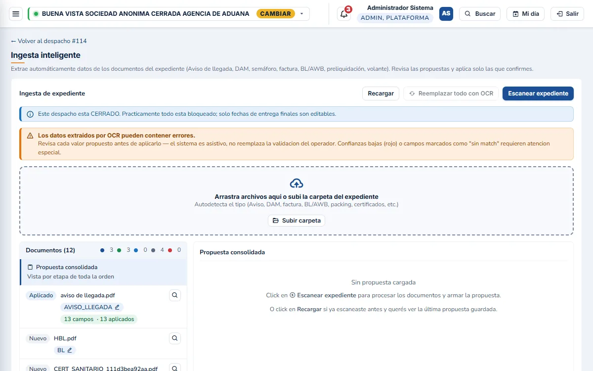 Manifex — Ingesta inteligente de documentos